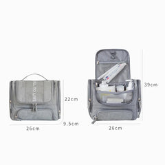 Large Waterproof Makeup Bag with Hanging Wash Pouch