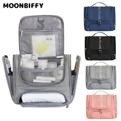 Large Waterproof Makeup Bag with Hanging Wash Pouch