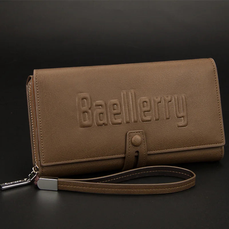 Men Long Wallets Classic Purses Male PU Leather Wallet Multifunction Business Cl