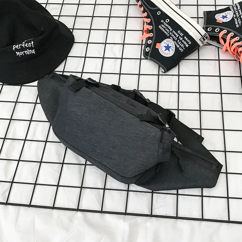 Men Casual Functional Fanny Pack Waterproof Waist Bag for Travel