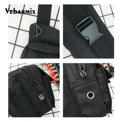 Men Casual Oxford Waist Fanny Pack Money Belt Bag Pouch