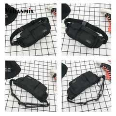 Men Casual Oxford Waist Fanny Pack Money Belt Bag Pouch