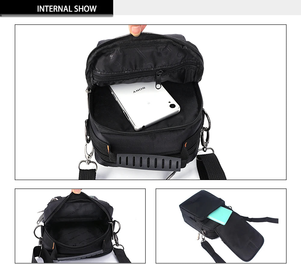 Waterproof Military Crossbody Bag Small Travel Shoulder Messenger Bag
