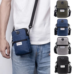 Men Mini Shoulder Mobile Phone Bag Multi-Function Outdoor Sports Work Bag