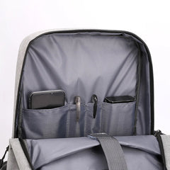 Men Waterproof Business Backpack Reflective Backpacks USB Charging Bag
