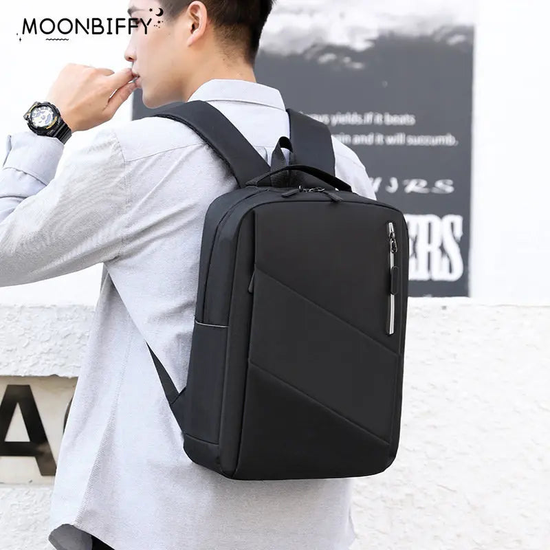 Men Waterproof Business Backpack Reflective Backpacks USB Charging Bag