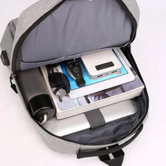 Men Waterproof Business Backpack Reflective Backpacks USB Charging Bag