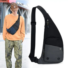 Men Casual Shoulder Bag Leisure Travel Outdoor Crossbody Sling Chest Bag