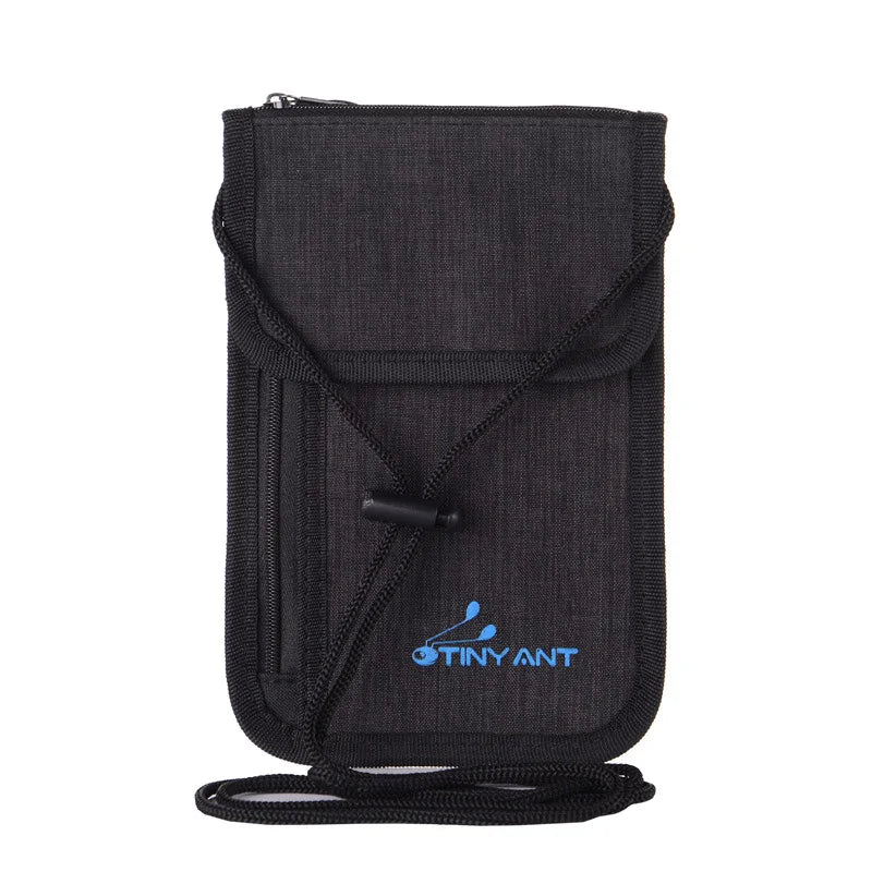 Travel Neck Wallet Anti-Thief RFID Blocking Passport Holder