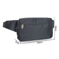 Men Nylon Belt Bum Waist Phone Pouch Fanny Pack Crossbody Shoulder Sport Zip Bag