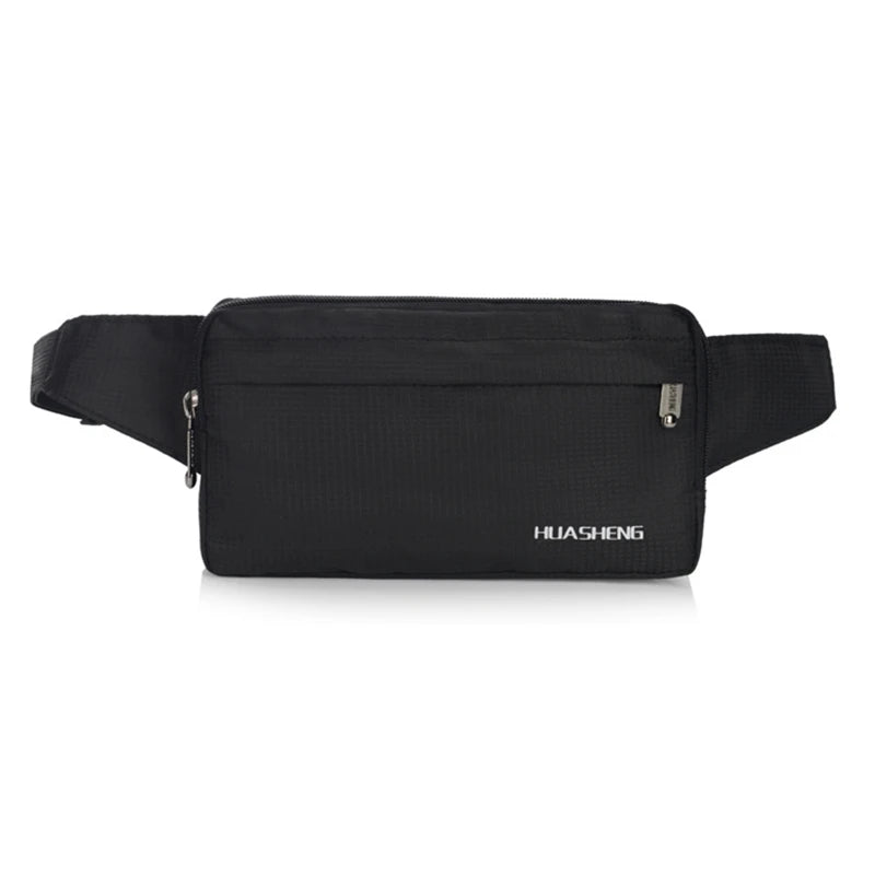 Men Nylon Belt Bum Waist Phone Pouch Fanny Pack Crossbody Shoulder Sport Zip Bag