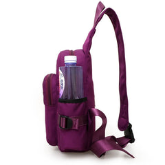 Men Nylon Outdoor Sport Shoulder Small Bag Crossbody Chest Pack Backpack