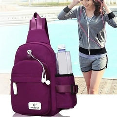 Men Nylon Outdoor Sport Shoulder Small Bag Crossbody Chest Pack Backpack