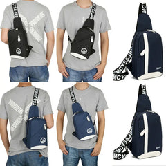 Men Nylon Outdoor Sport Sling Shoulder Small Bag Crossbody Chest Pack