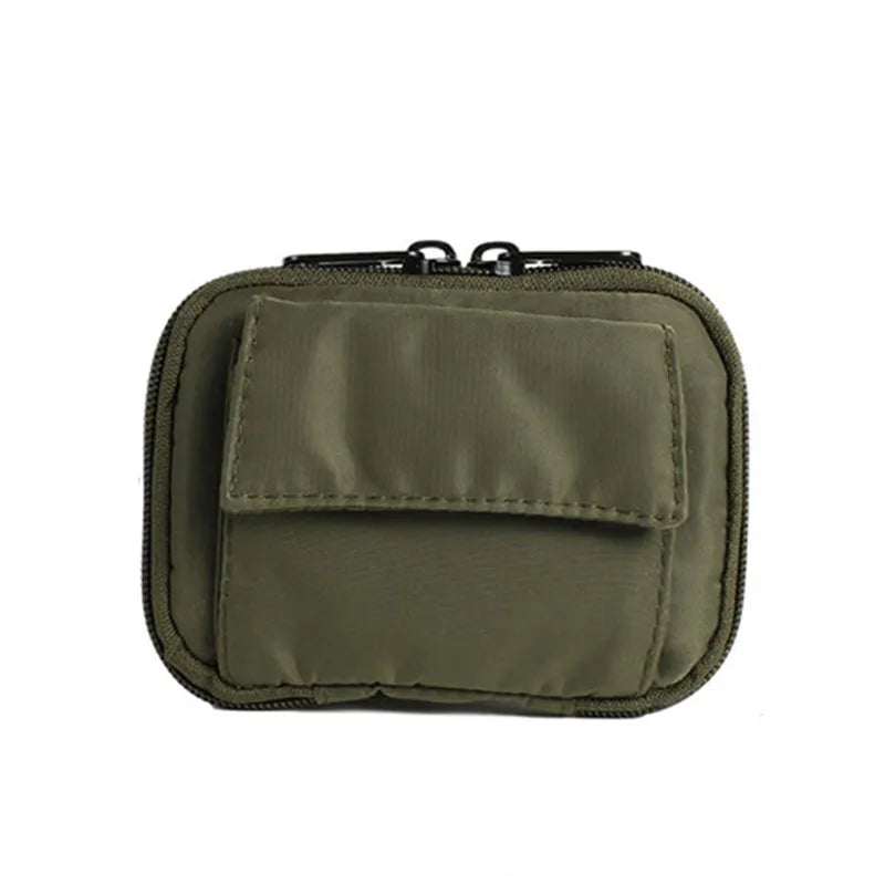 Men Nylon Zipper Short Wallet Japanese Mini Purses Unisex Handbag Wallet