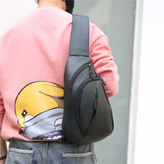 One Shoulder Backpack Sling Bag USB Boys Girls Cycling Sports Travel School