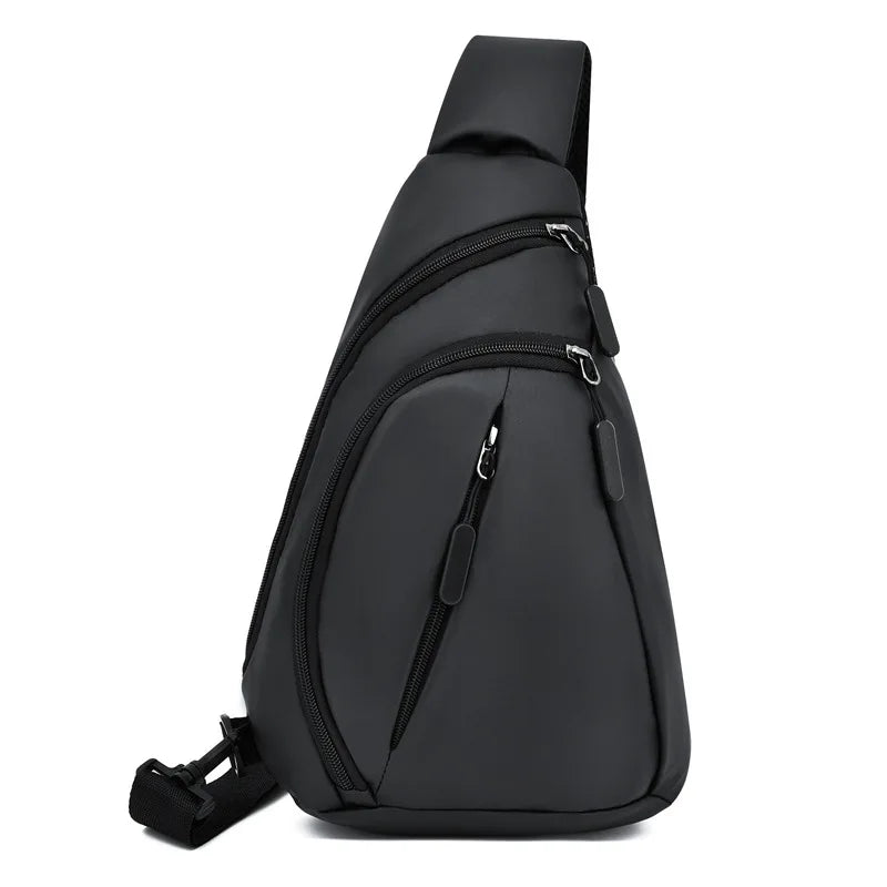 One Shoulder Backpack Sling Bag USB Boys Girls Cycling Sports Travel School