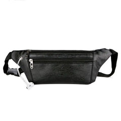 Men PU Leather Belt Bum Waist Pouch Fanny Pack Crossbody Shoulder Bag