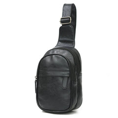 Men PU Leather Chest Bag Satchel Pack CrossBody Messenger Shoulder Bag