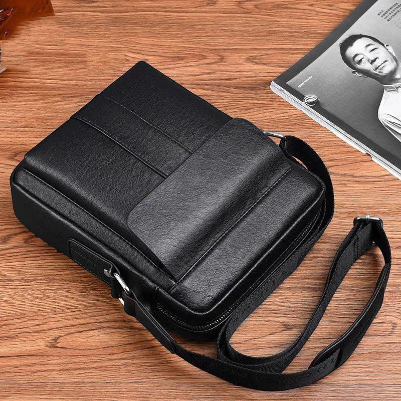 Men PU Leather Shoulder Business Crossbody Bags Handbags Bag Men Laptop Briefcas