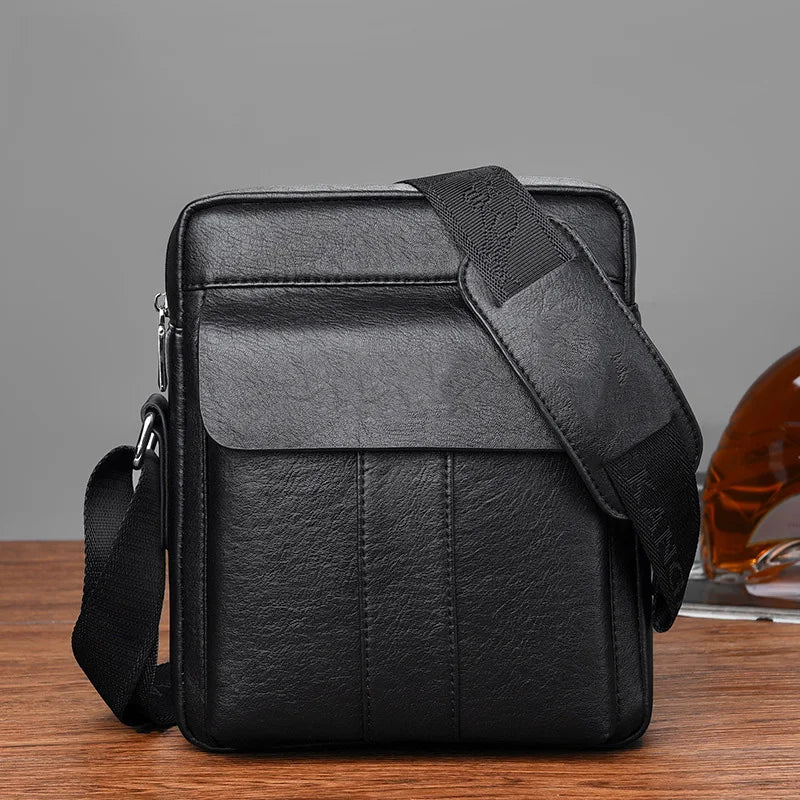Men PU Leather Shoulder Business Crossbody Bags Handbags Bag Men Laptop Briefcas