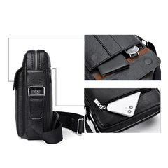 Men PU Leather Shoulder Business Crossbody Bags Handbags Bag Men Laptop Briefcas