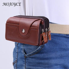 Waterproof PU Waist Bag Mobile Phone Belt Pouch for Outdoor Sports