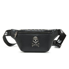 Skull Pattern Fanny Pack Hip Packs Multifunction Outdoor Male Waist Pack