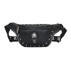Skull Pattern Fanny Pack Hip Packs Multifunction Outdoor Male Waist Pack