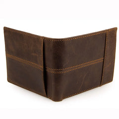 RFID Blocking Wallet Bifold Vintage Oil Waxing Leather Carteira Masculina