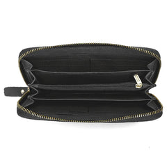 Men Leather Long Wallet Cow Leather Clutch Bag Business Billfold