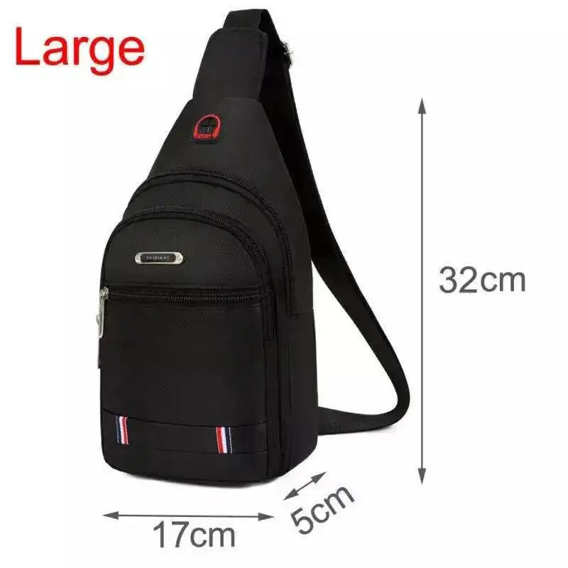 Men Shoulder Bag Leisure Waterproof Oxford Cloth Crossbody Chest Bag
