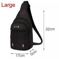 Men Shoulder Bag Leisure Waterproof Oxford Cloth Crossbody Chest Bag