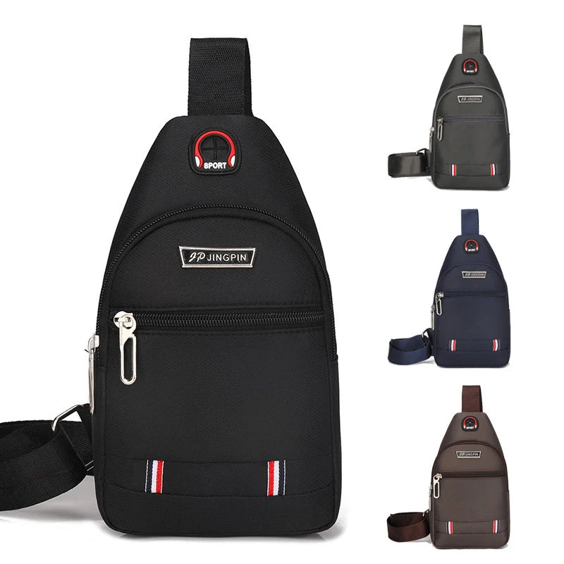 Men Shoulder Bag Leisure Waterproof Oxford Cloth Crossbody Chest Bag