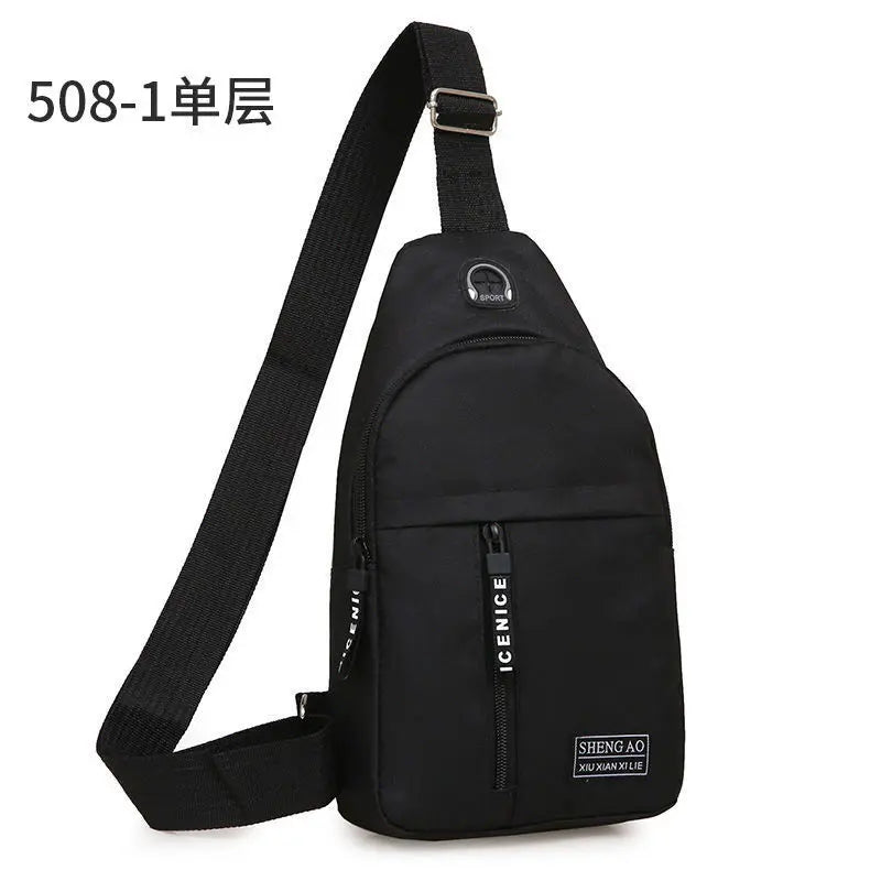 Men Shoulder Bags Nylon Waist Packs Sling Bag Crossbody Outdoor Sport Chest