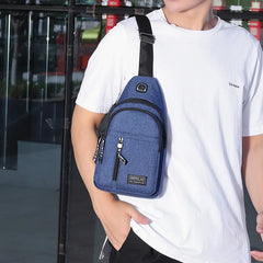 Men Shoulder Bags Nylon Waist Packs Sling Bag Crossbody Outdoor Sport Chest