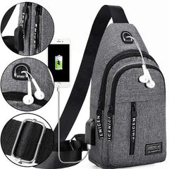 Men Shoulder Bags Nylon Waist Packs Sling Bag Crossbody Outdoor Sport Chest