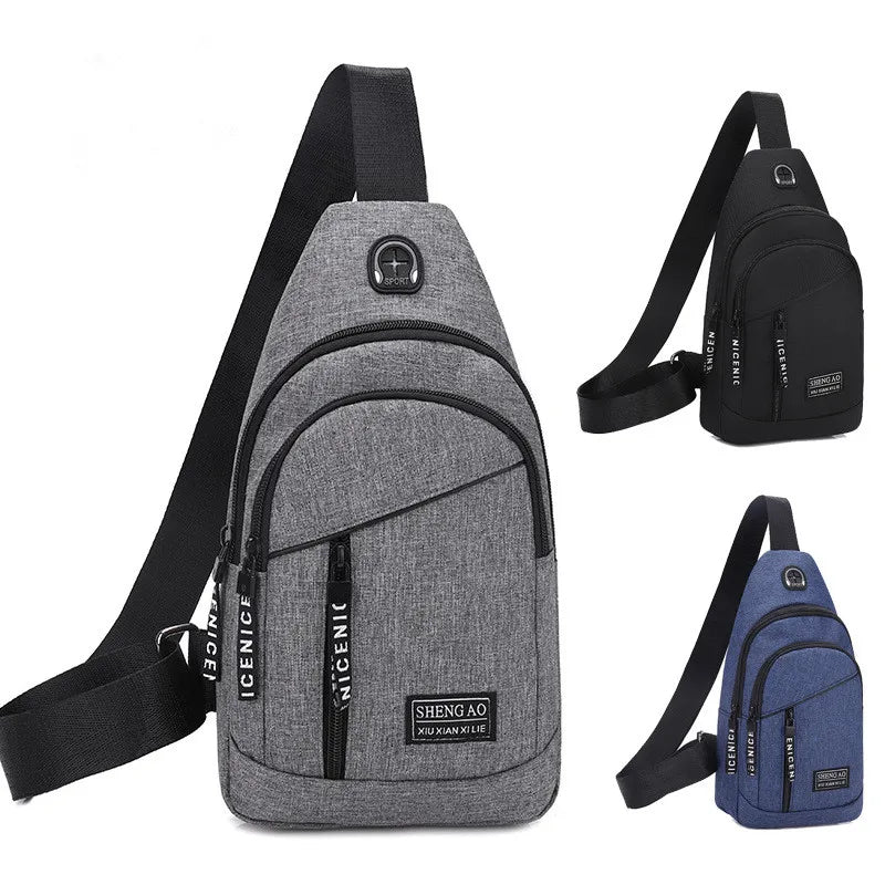 Men Shoulder Bags Nylon Waist Packs Sling Bag Crossbody Outdoor Sport