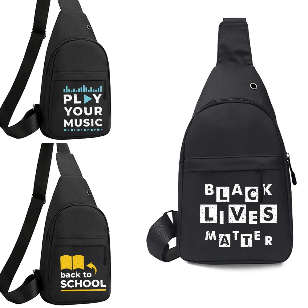 Men Shoulder Chest Bag Mobile Phone Organizer Fanny Pack Satchels Cross Bags