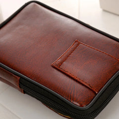 Men Double-deck Cellphone Fanny Packs Belt Bag Geometric Waist Packs