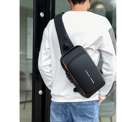 Men Sling Backpack Cross body Shoulder Chest Bag Anti-theft Travel