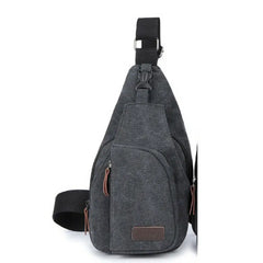 Men Sling Bag Chest Cross Body Shoulder Canvas Messenger Pack Travel Hiking