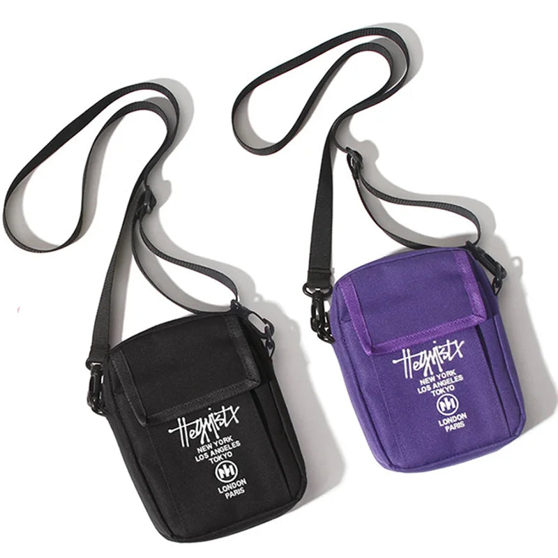 Men Sling Bag Mini Crossbody Bag Phone Purse Boy Canvas Messenger 030261