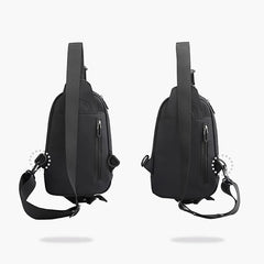 Men Sling Chest Bag Single Shoulder Backpack Waterproof Nylon 3 Zipper Pocket