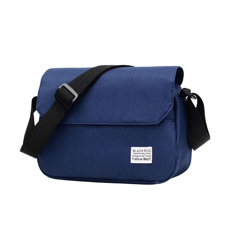 Men Small Oxford Shoulder Messenger Bags Solid Satchel Crossbody Street Bag