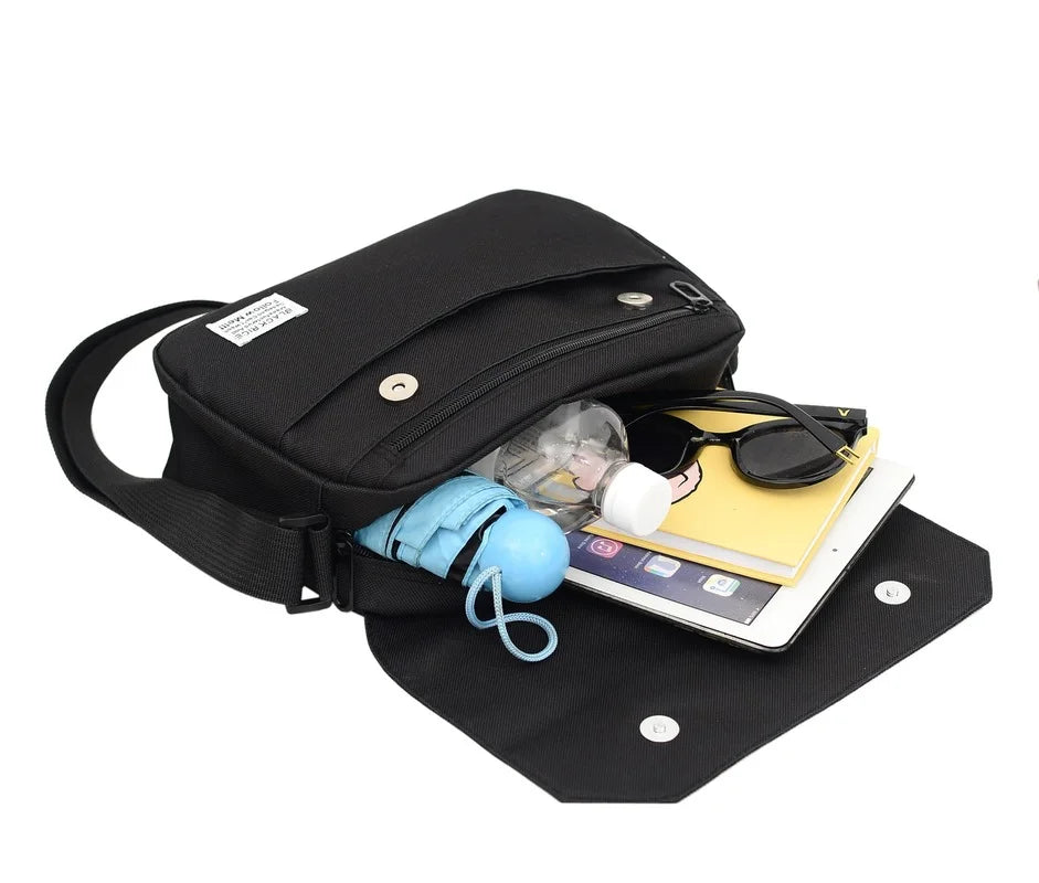 Men Small Oxford Shoulder Messenger Bags Solid Satchel Crossbody Street Bag