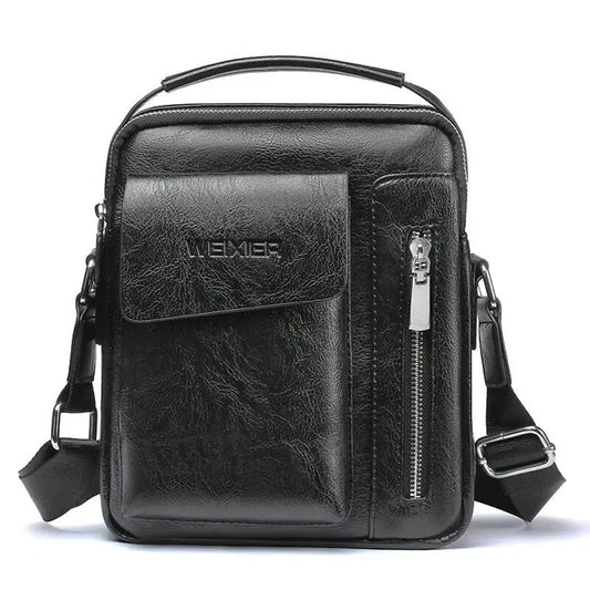 Men Softy Crossbody Bag Retro Messenger Handbag