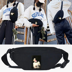Blowing Bubbles Print Waist Bag Outdoor Running Waist Pack