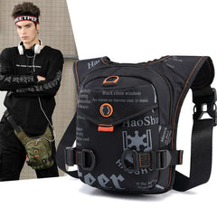Men Sports Chest Bag Nylon Drop Leg Bags Hip Bum Belt Bag Waist Fanny Pack