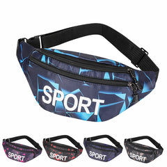 Sports Print Waist Pack Shoulder Bag Crossbody Bag Couple Mode